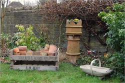 Chimney Pot Planter, Apple Crates, Garden